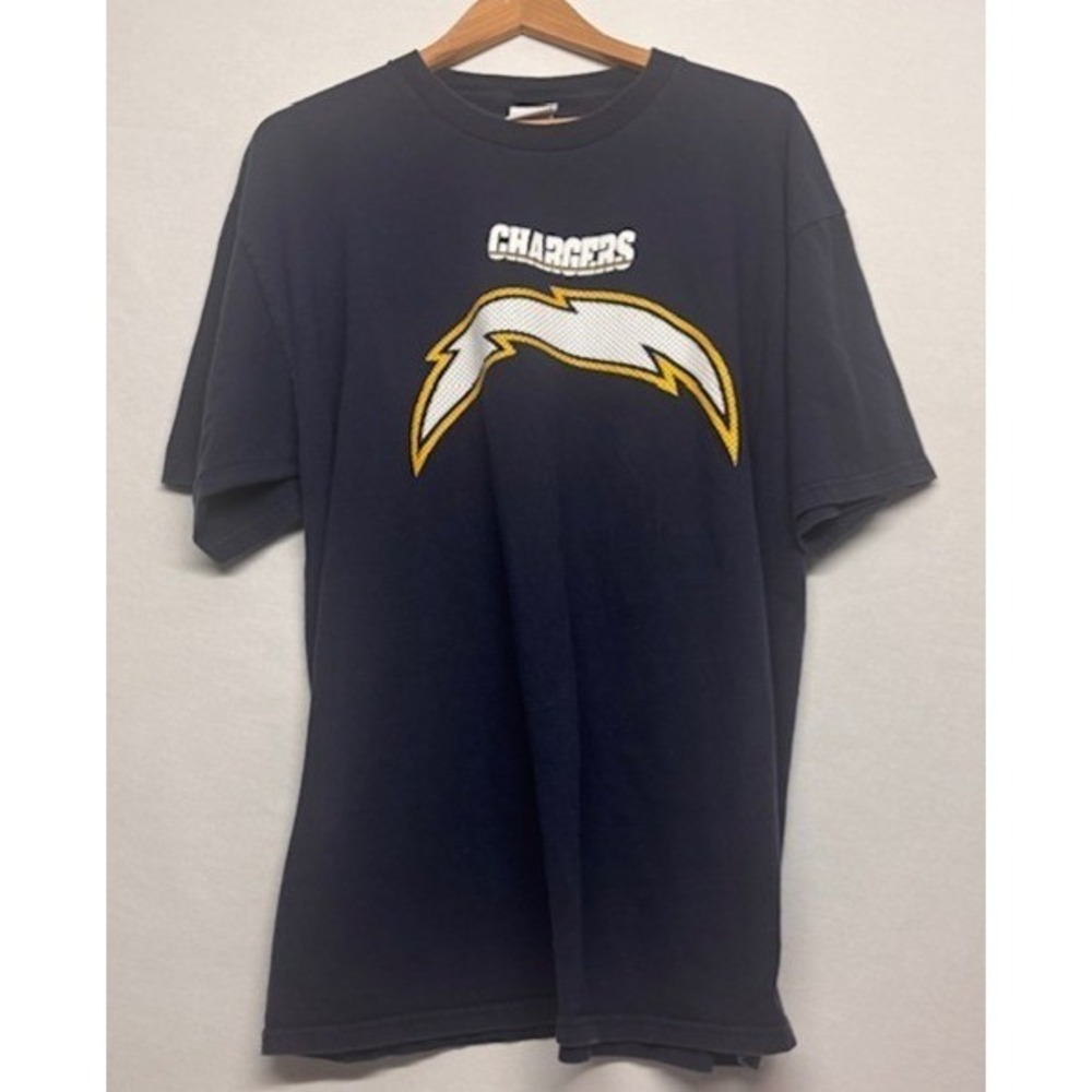 NFL San Diego Chargers Graphic T-Shirt Mens XL Navy Blue Lightning Bolt Logo